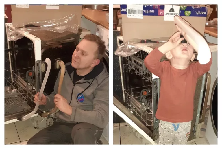 Uszkodzona rurka górnego śmigła w zmywarce Electrolux ESL66010