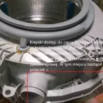 Miejsce przecieku w pralce - zużyte łożyska w pralce Electrolux EWS 1266CI