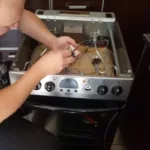 Uszkodzony przełącznik funkcji w kuchence gazowo - elektrycznej