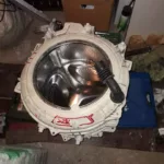 Przygotowanie bębna do nawiercenia - naprawa pralki Hotpoint Ariston WML601EU