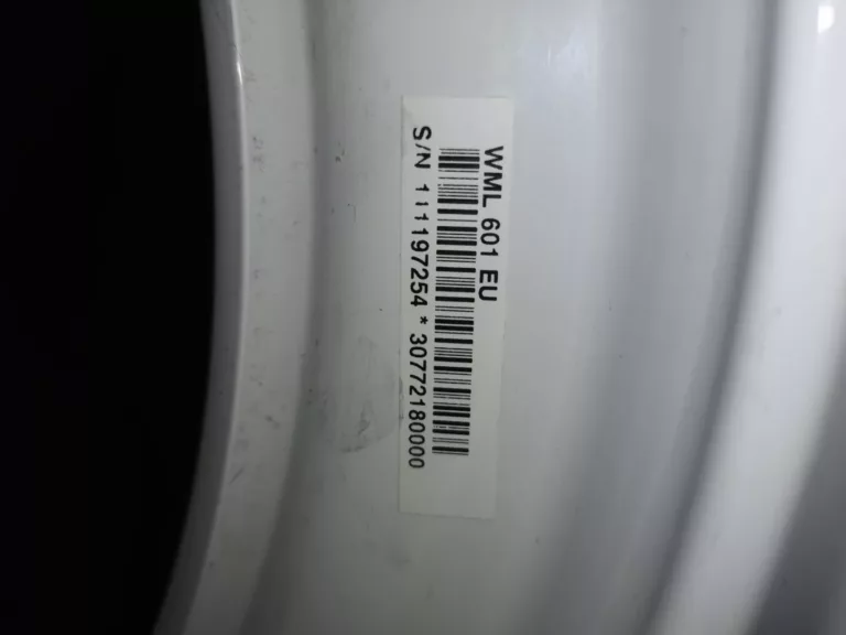 Tabliczka znamionowa w pralce Hotpoint Ariston WML601EU