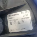 Naprawa odkurzacza Rowenta 200 tabliczka znamionowa