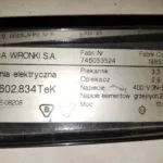 Tabliczka znamionowa kuchenki Amica C602.834TEK