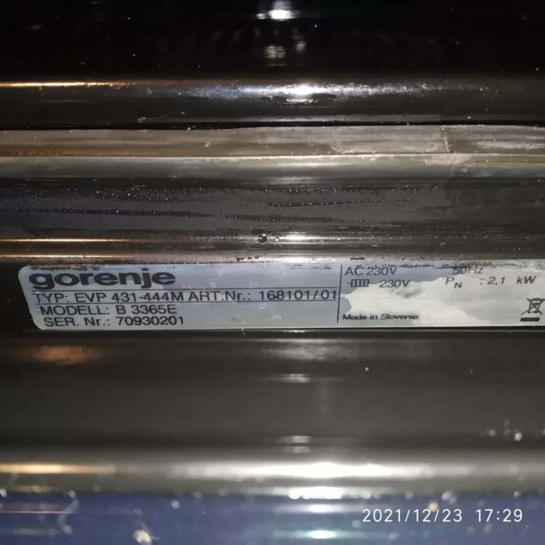 Wymiana grzałki w piekarniku Gorenje B3365E