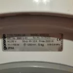 Tabliczka znamionowa pralki Gorenje WS5229 PS0A5/120 1700W 1200obr-min 5kg