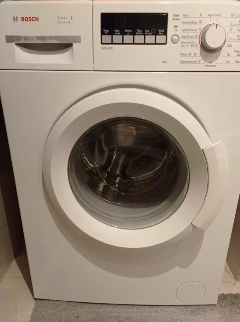 Pralka Bosch Vario Perfect Serie 2 po wymianie filtra pompy odpływowej