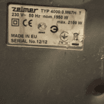 Tabliczka znamionowa w odkurzaczu Zelmer Jupiter 4000.0M67HT ZVC422HTUA-05