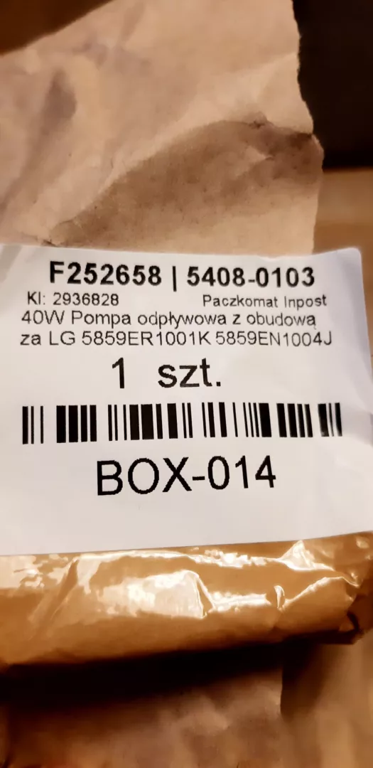 Nowa pompa odpływowa do pralki F12B9QD - przesyłka od north.pl