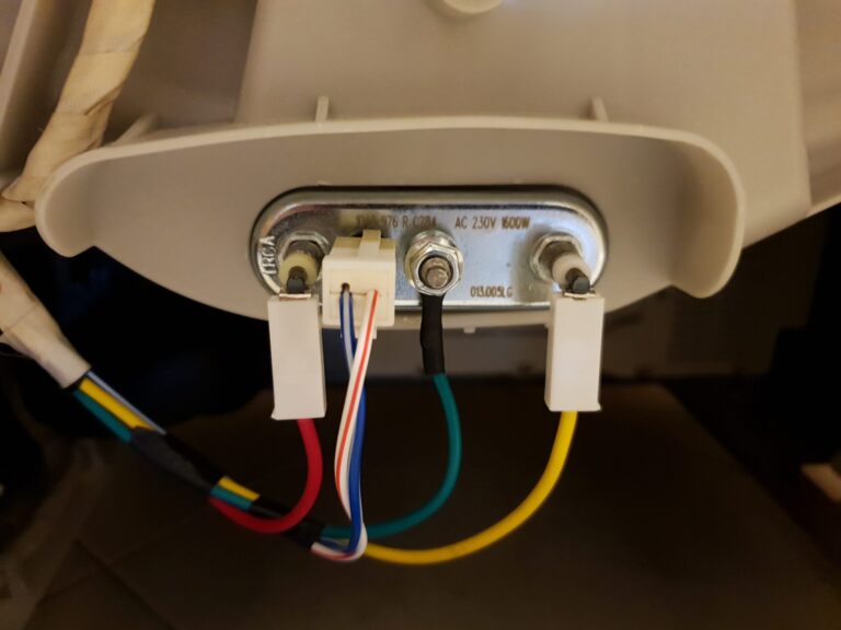 Podłączenie grzałki w pralce LG DirectDrive F12A8ND