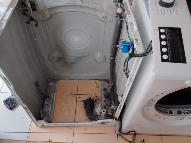 Wymiana łożysk w pralce automatycznej Amica EAWM 7102 CL - głośna praca pralki