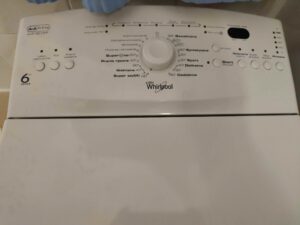 Pralka Whirlpool AWE 6518/P po wymianie zardzewiałej klapy kompletnej