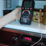 Wymiana termostatu regulowanego w piekarniku Amica EBF 7541 - pomiar miernikiem
