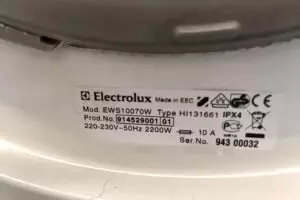 Tabliczka znamionowa pralki Electrolux EWS10070W 914529001-01