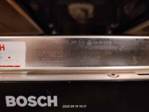 Tabliczka znamionowa zmywarki Bosch SRV53M03EU/41
