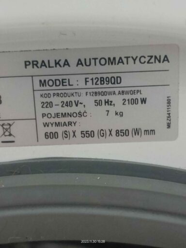 Pralka LG F12B9QD nie wiruje - naprawiaj, nie wyrzucaj