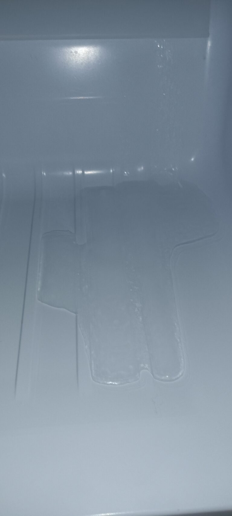 Zdjęcie dna komory zamrażarki Samsung RB29FERNCSS EF - zbiera się lód