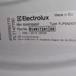Tabliczka znamionowa pralki Electrolux PerfectCare 600 EW6F328 SP