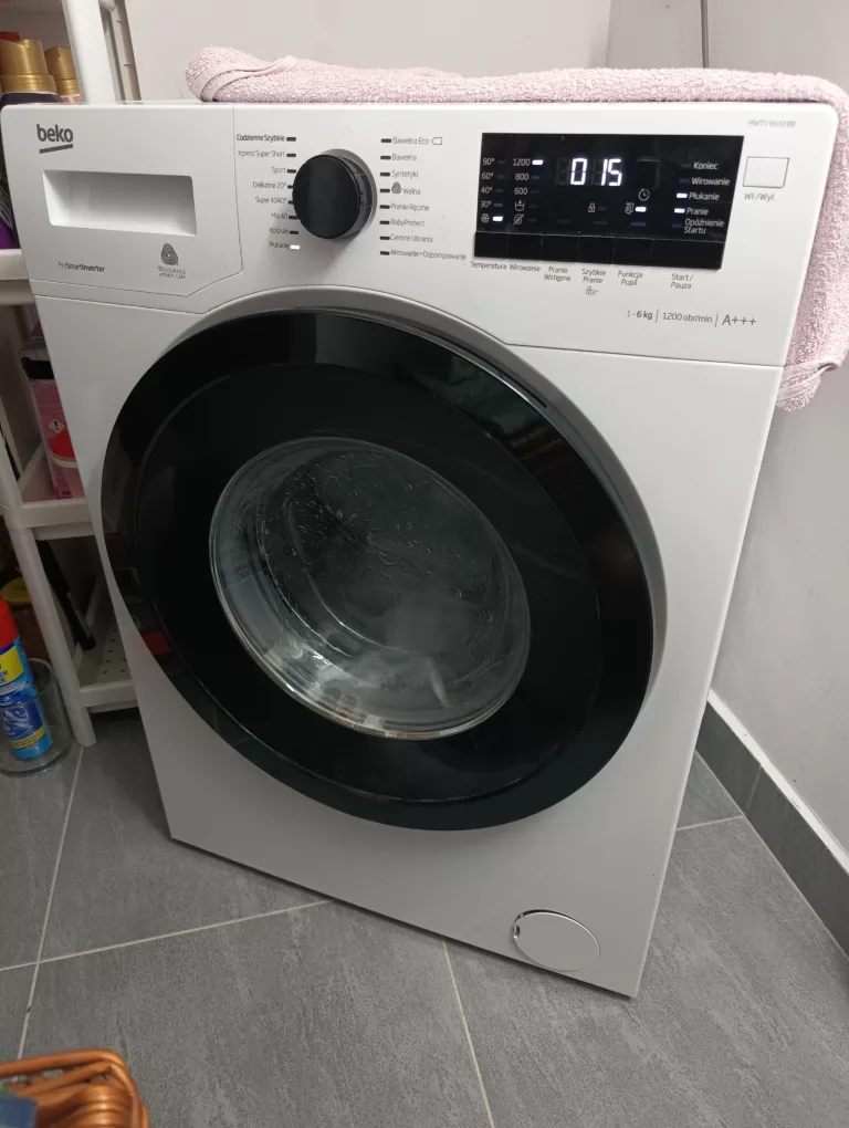 Pralka Beko MWTV6633BB po udanej wymianie pompy odpływowej