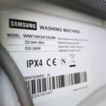 Tabliczka znamionowa pralki Samsung WW70K5410UW/EO