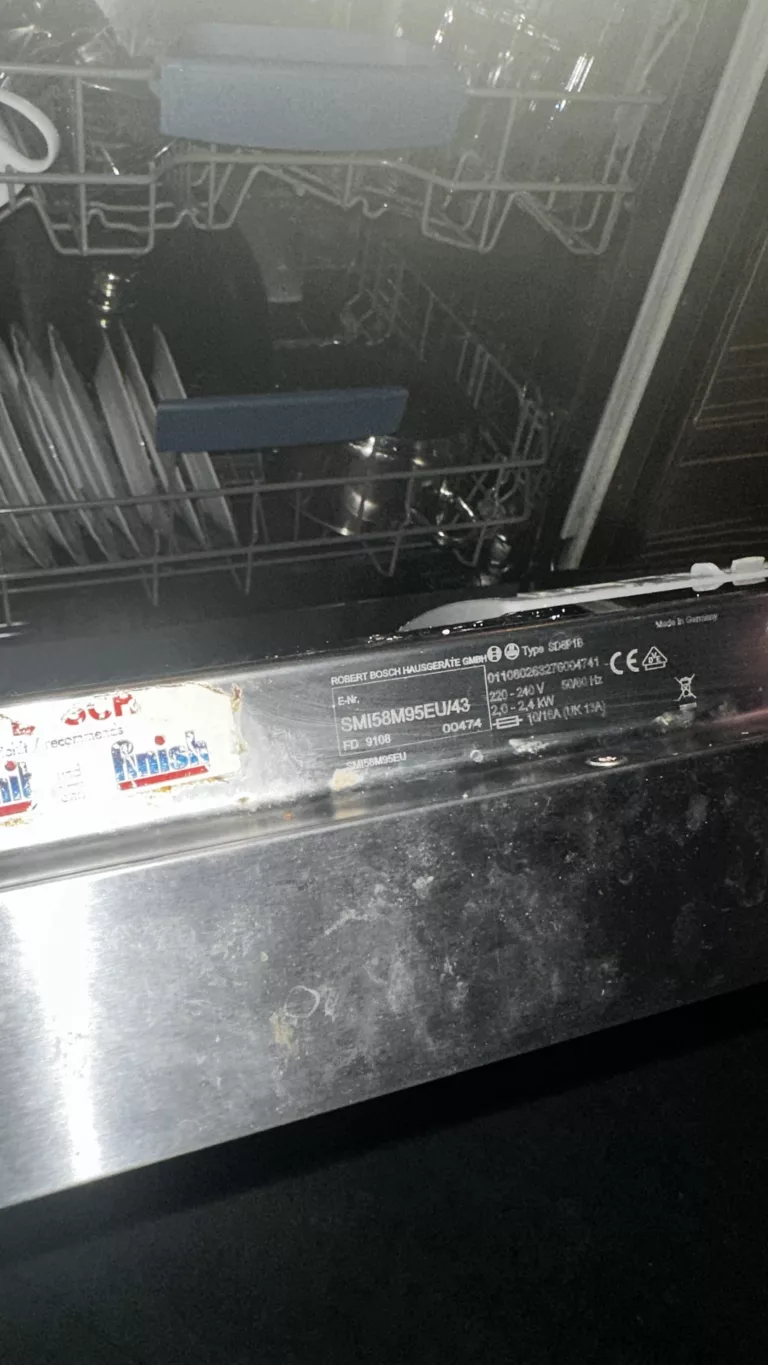 Tabliczka znamionowa zmywarki Bosch SMI58M95EU/43