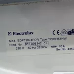 Tabliczka znamionowa suszarki Electrolux EDP12074PDW PNC: 916096942-01