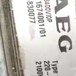 Tabliczka znamionowa zmywarki AEG F78400VI0P